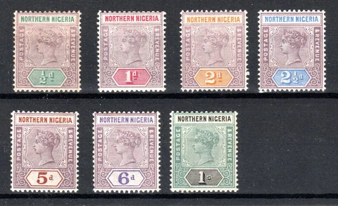 Nigeria - Northern Nigeria 1900 values to 1s SG 1-7 MLH Cover