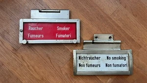 2 Garthe Schilder m. Rahmen, DB Wagon, Raucher/Nichtraucher, Schild Waggonschild - Bild 1 von 10