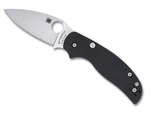 Spyderco Sage 6 Button 3.00" Plain Edge Pocket Folding Knife C123CFBCLP - Picture 1 of 3