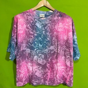 Strand-T-Shirt Große 80er Jahre Batik Bunt - Bild 1 von 5