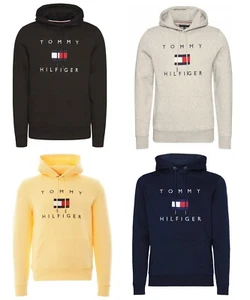 NWT - TOMMY HILFIGER Men's Hoodie Flag Logo Pullover Fleece Hooded Sweatshirt - Picture 1 of 33