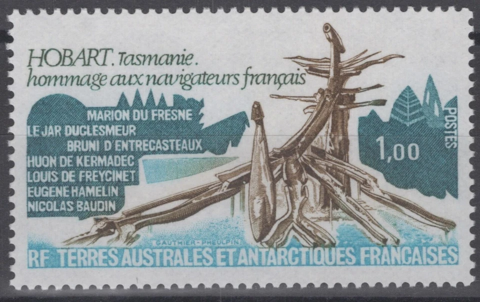 FSAT TAAF 81 MNH French Navigators Monument ZAYIX FSA-S0066M - Image 1 of 1