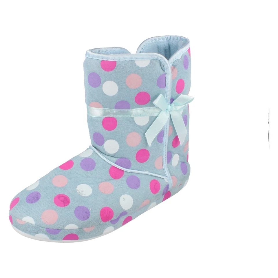 Mujer X2019 Textil Azul/Múltiple de Lunares Pantuflas Por Spot On Venta - Imagen 1 de 4