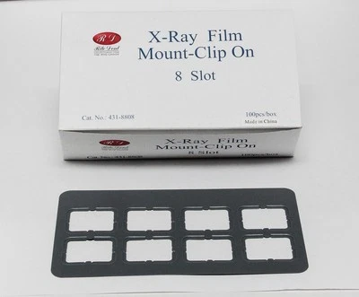 HOUSE BRAND DENTAL UNIVERSAL X-RAY FILM MOUNT FRAMES SIZE #2 - CLIP ON 8 SLOT 100 PC/BOX
