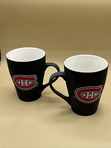 Pair Montreal Canadiens Coffee Mugs (2 Mugs) Hockey NHL Black Brand Unlimited A+ - Picture 1 of 9