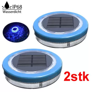 2X LED Poolbeleuchtung Schwimmende Unterwasserbeleuchtung Pool Licht Lampe Blau - Bild 1 von 8