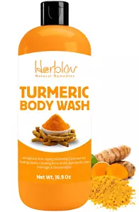 Turmeric Body Wash – Skin Brightening Turmeric Liquid Soap for Discoloration – N - Picture 1 of 12