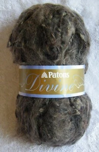 1 Skein Patons "Divine" Acrylic Mohair Bulky Weight Yarn in Deep Earth Brown - Picture 1 of 2