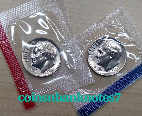 1985-D & P Roosevelt Dime BU Set / Same Day Shipping! Cover