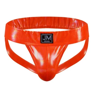 JOCKMAIL Men's Soft PU Leather Sexy Briefs Jock Strap Sports Gay Pouch Underwear - Image 1 of 4
