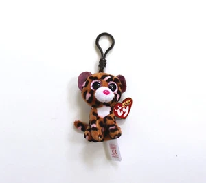 Ty Beanie Boos Collection Patches The Leopard Plush Key Clip 4" Glitter Eyes NWT - Picture 1 of 5