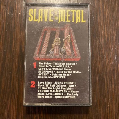 SLAVE TO THE METAL Cassette Tape 1986 Compilation Twisted Sister Judas Prie Rare - Image 1 of 3