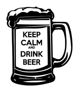 Keep Calm And Drink Beer Decal #1 5"x6" Choose Color - Picture 1 of 2