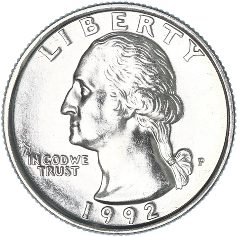 1992 P Washington Quarter Choice BU US Coin Cover