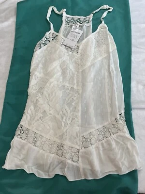 Top Esley para mujer talla M mediano con tirantes manga sin mangas encaje nuevo con etiquetas nuevo rayón Foto 1 de 4