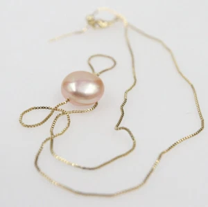 Clásico Natural Rosa Barroco 15.5 mm Kasumi Perla Collar T255 20 Pulgadas Cadena - Imagen 1 de 5