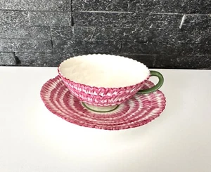 Two's Company Conservatory Collection Porcelain Flower Teacup & Saucer Set - Picture 1 of 7
