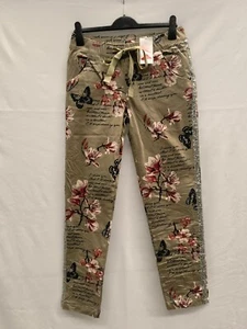 Damen Hose Chino Sommerhose Freizeithose Paperbag Rainbow NEU Größe 38 - Picture 1 of 1