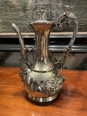 RARE CIVIL WAR ERA REED BARTON SILVER COFFEE POT - Florentine Renaissance Motifs - Image 1 of 4