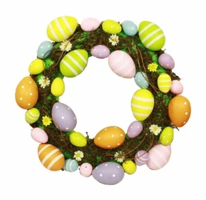 HAAC Eierkranz Ostereier Eier Deko Kranz Türkranz Frühling Ostern 55 cm bunt - Bild 1 von 2