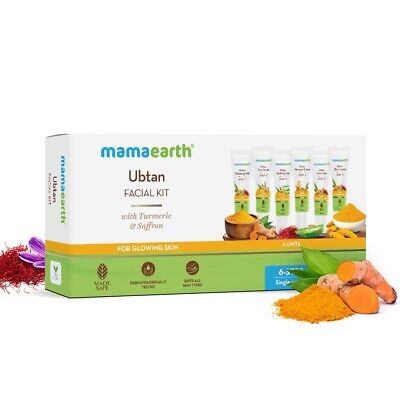 Mamaearth Ubtan Facial Kit With Turmeric & Saffron | For Glowing Skin | 60 Gram • 13.16€