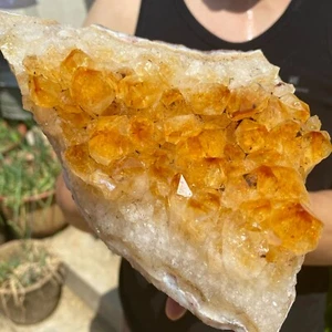 2.9LB LARGE Natural citrine Quartz Crystal Cluster raw Healing Mineral Spe - Picture 1 of 9