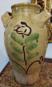 CERAMICA CALTAGIRONE ANTICO VASO- OLIERA- BURMIA- QUARTARA- BUMMULA SICILIA RARA - Imagen 1 de 18