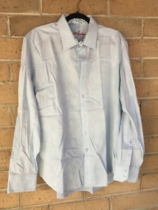 Robert Graham Dress Shirt Men XL Light Blue Paisley Button Up Long Sleeve Preppy - Picture 1 of 12