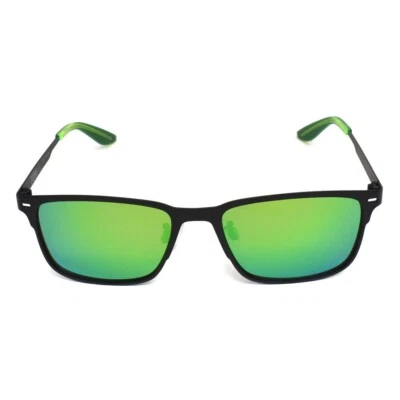 Puma PJ0036S 002 Matte Black Mirrored Green Square Metal Sunglasses 50-16-130 - Image 1 of 2