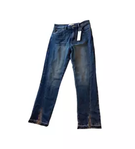 New Kancan Jeans Slit Ankle Medium Wash Size 7/27 Stretch Blue Denim High-Rise - Picture 1 of 10