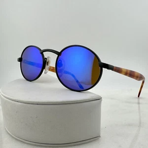 Revo 962/001 Black Tortoise Shell Oval Blue Mirror Lens Sunglasses Made In Japan - Picture 1 of 20