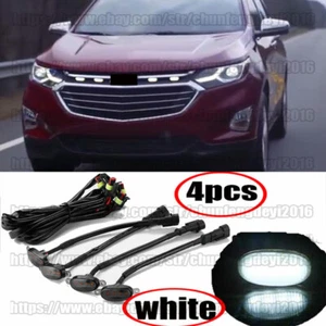 For Chevrolet Equinox 2016-24 white LED Front bumper Grille Running Lights Lamps - Picture 1 of 7