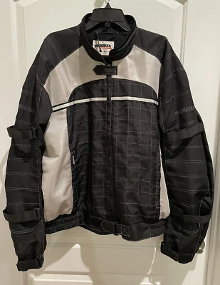 Pro Biker 3XL Black/Gray Full Zip Motorcycle Jacket . 6 Inner Pockets, 2 Outer. - Image 1 of 4
