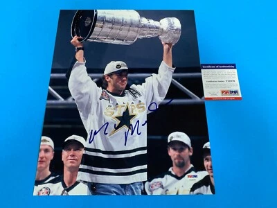 Mike Modano Stars HOF Signed Auto 11x14 PHOTO PSA/DNA COA - Image 1 of 2