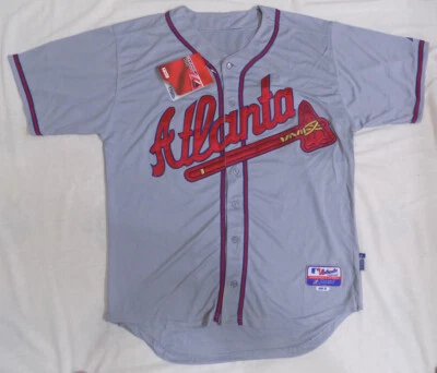 Vintage Majestic Cool Base Chipper Jones #10 Gray Jersey Sz 52 * Braves * NEW - Image 1 of 4