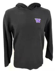 NEW Washington Huskies Colosseum Athletics Black Hoodie Sweater Men's L - Picture 1 of 10