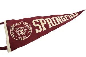 50er/60er Jahre Springfield College (MA) Mind Spirt Körper beflockt Filz Wimpel - Bild 1 von 6