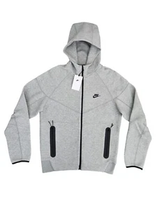 Nike Tech Fleece Gray Heather Windrunner Full Zip Hoodie FB7921-063 Men's Large - Picture 1 of 9