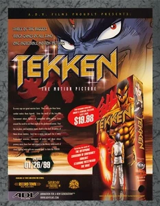 Tekken ADV Films VHS Vintage 1999 arte publicitario impreso - Imagen 1 de 1