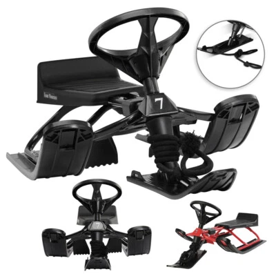 monzana® Schlitten Bob Lenkschlitten Lenkbob Kinderschlitten Rodel Ski Farbwahl - Bild 1 von 4