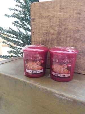 Juego de 2 Yankee Candle Votives Aroma Pastel de Manzana Raro Nuevo de Lote Antiguo Foto 1 de 2