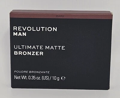 REVOLUTION MAN MAKEUP ULTIMATE MATTE BRONZER - DARK  (0.35oz) PETA APPROVED NEW - Image 1 of 3