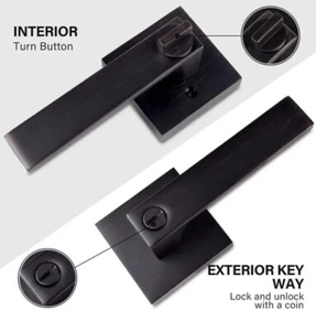 Golingda Bath Room Door Lock with Heavy Duty Door Lever Made from Zinc Alloy  - Bild 1 von 5