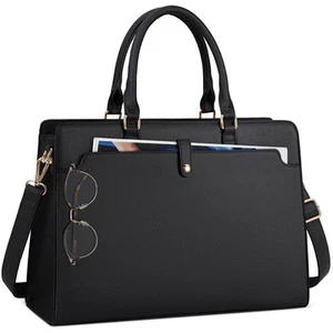 RAINSMORE Laptoptasche für Damen 15,6" Laptoptasche Leder Arbeitstasche wasserdicht - Bild 1 von 8