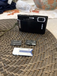 Sony Cyber-shot DSC-T200 8.1MP Digitalkamera schwarz getestet funktioniert - Bild 1 von 7