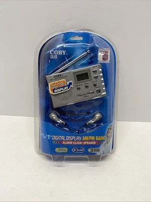 Coby CX-53 Digital Display Mini AM/FM Radio & Clock- New - Image 1 of 2