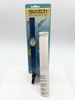 1984 Swatch GS101 12 Flags Quartz Watch HAS NEW BATTERY, Box, Manual WORKS - Image 1 of 4