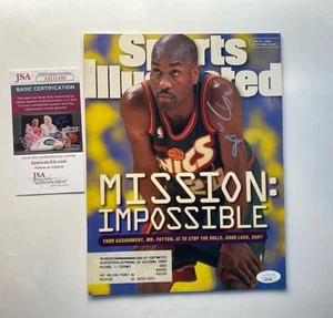 GARY PAYTON Autographed Signed Sports Illustrated Seattle Sonics Basketball COA - Picture 1 of 2