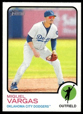 2022 Topps Heritage Minors Miguel Vargas #196 Oklahoma City Dodgers - Image 1 of 2