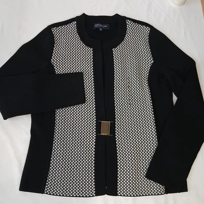 Suéter Jones New York Signature Petite Classy PL Negro Blanco Manga Larga Nuevo sin Etiquetas Foto 1 de 4